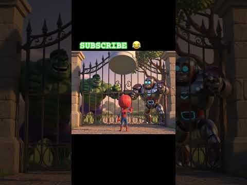 spidermen ko aya gusa #youtubeshorts #funnycartoo #viral #avengers #spiderman #hulk #ironman #ai