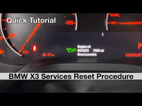 How to reset the "Service" light on a BMW X3? - BMW X3 (MK 3, G01)