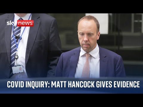 Watch live: Former Health Sec, Matt Hancock appears before the COVID-19 public inquiry