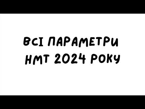 Всі параметри за 2024 рік з НМТ з математики