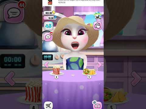 Angela's eating time ✨#mytalkingangela #shortsfeed #games
