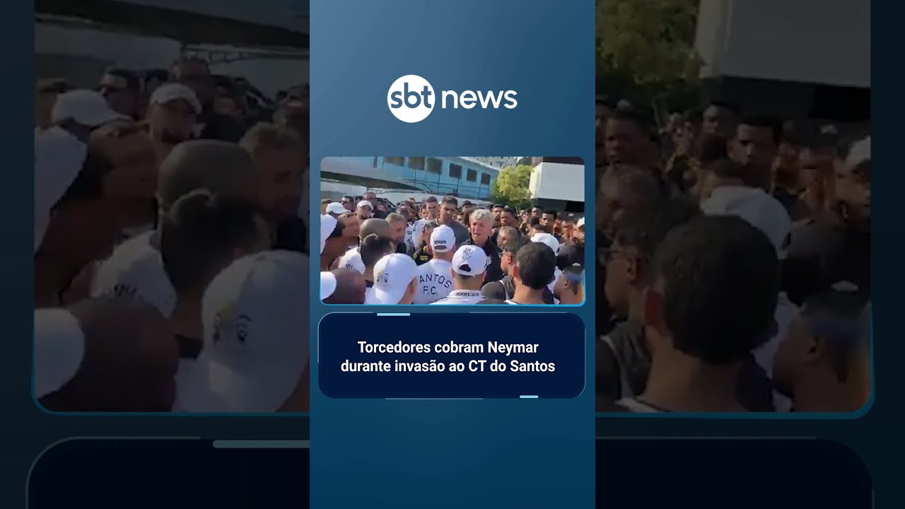Torcedores cobram Neymar durante invasão no CT do Santos