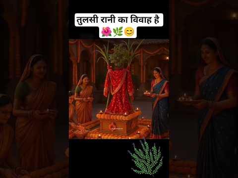 Tulsi Rani Ka Vivah Hai🌿🌺🙏//Tulsi Vivah//tulsi puja 2025 #shorts #trending #tulsivivah #tulsipuja