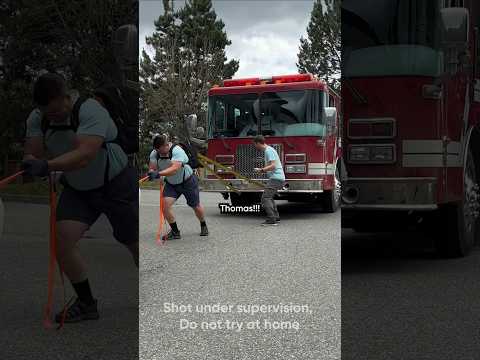 Using a Backpack to Pull a Firetruck