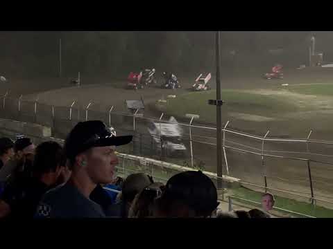 410 Winged Bumper to Bumper IRA Sprint Cars Feature at Wilmot Raceway 8-19-2023 - dirt track racing video image