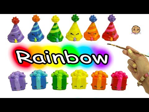 DIY Painting Colorful Rainbow Color Shopkins Party Hat + Present Do It Yourself Craft - UCelMeixAOTs2OQAAi9wU8-g