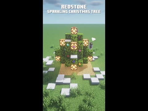 🌲 Minecraft : Redstone Sparkling Christmas Tree 🌲 #shorts