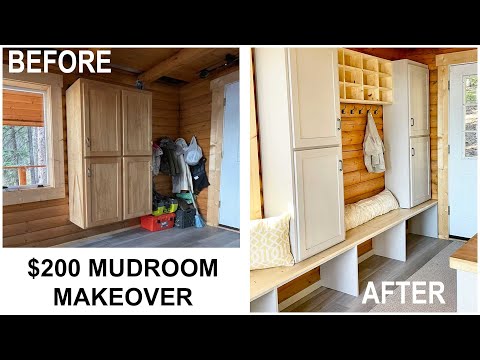 $200 DIY Mudroom Makeover with FREE PLANS