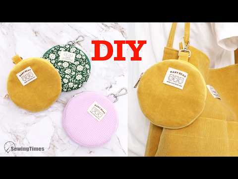 Christmas Gifts from Scrap Fabric✨ DIY Clip-on Round Zipper Pouch