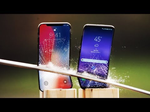 iPhone X vs Galaxy S8 Katana Scratch Test! - UCmY5lv5l2RYGOKWKGXLmGJw