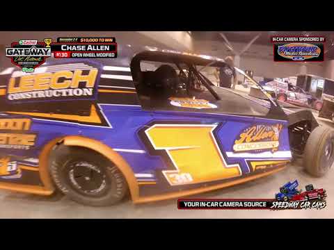 15th #130 Chase Allen - Gateway Dirt Nationals 2021 - Open Wheel Modified In-Car Camera - dirt track racing video image