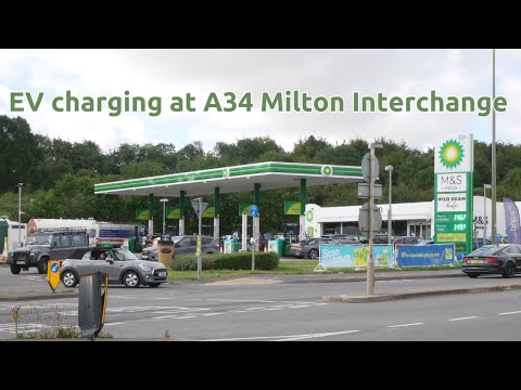 EV charging at A34 Milton Interchange, South Oxfordshire (Didcot, UK)