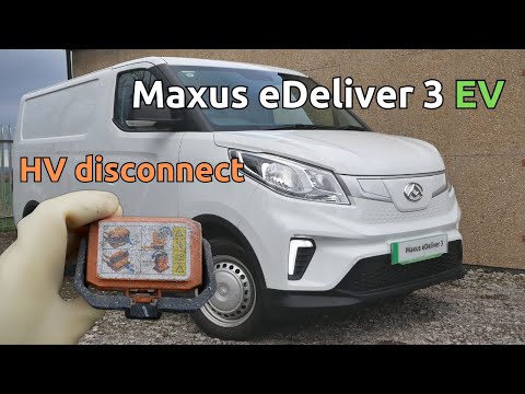 High voltage disconnect in a Maxus eDeliver 3 (EV30) electric van