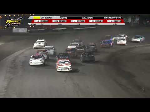 Stock Car Feature | Rapid Speedway | 6-11-2021 - dirt track racing video image