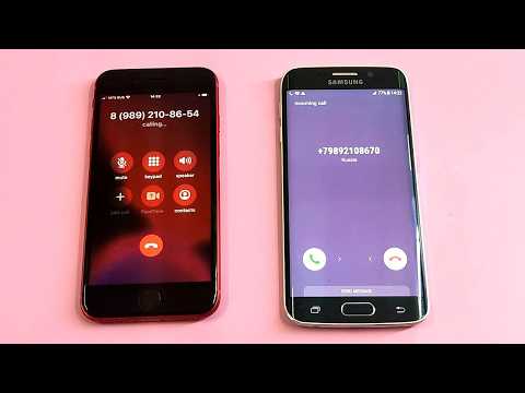 iPhone 8 vs Samsung Galaxy S6 edge incoming call & outgoing call