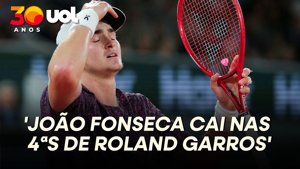 JOÃO FONSECA LUTA, MAS CAI NAS QUARTAS DE FINAL DE ROLAND GARROS PARA JAKUB MENSIK