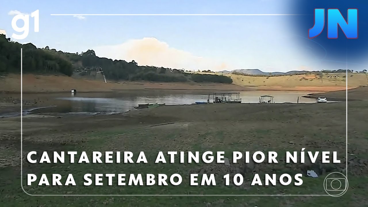 Jornal Nacional principal reservatório da Grande SP atinge o pior nível para setembro em 10 anos