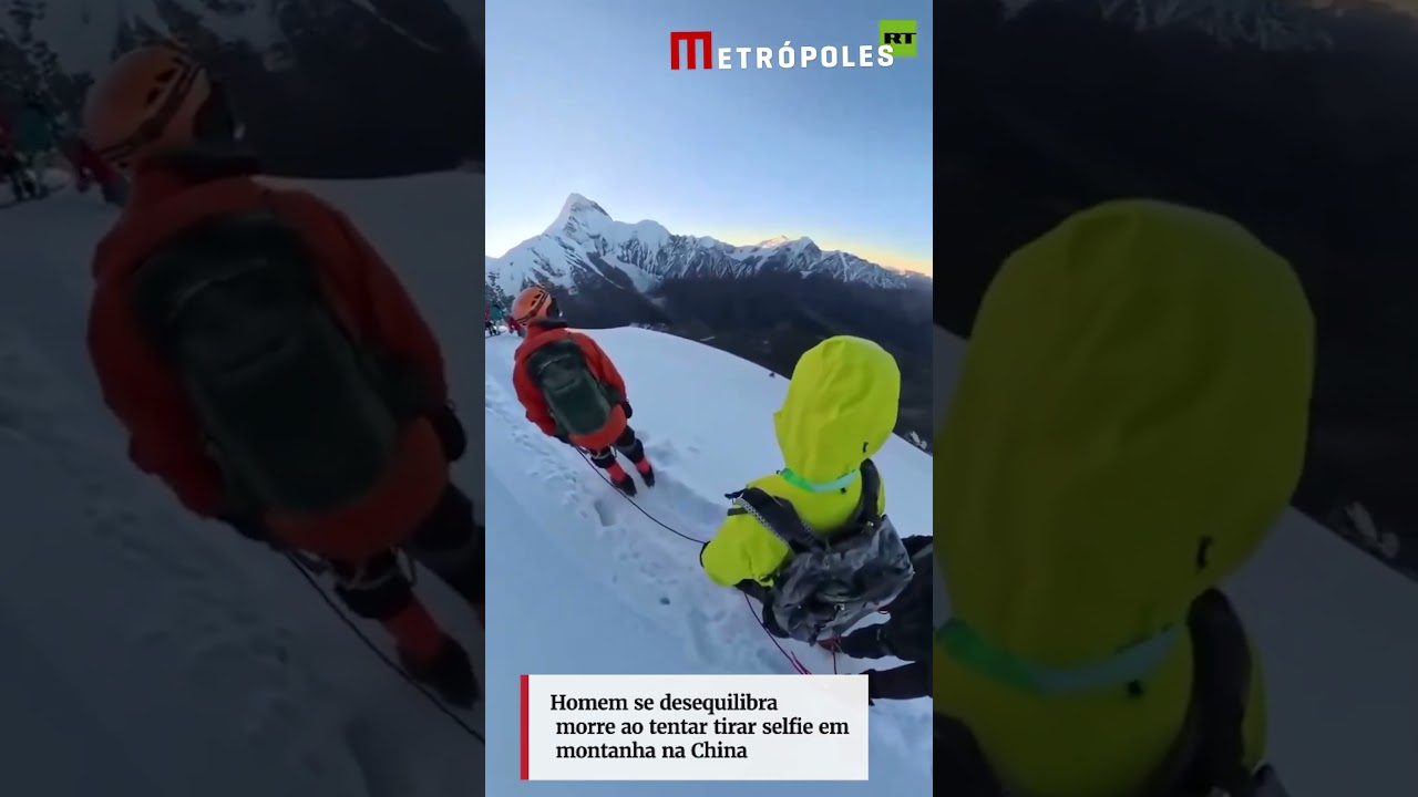 Homem se desequilibra morre ao tentar tirar selfie em montanha na China