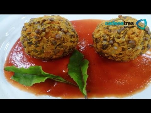 Receta de como preparar albóndigas vegetarianas. Receta comida mexicana vegetariana - UClIHawzMOBFQc1QZu2XYuoQ