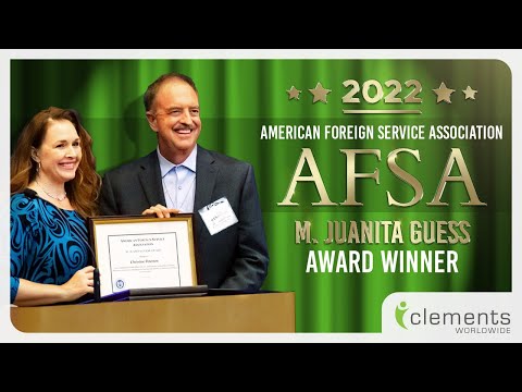 AFSA 2022 M. Juanita Guess Award by Clements to Christine Peterson,
Community Liaison Officer