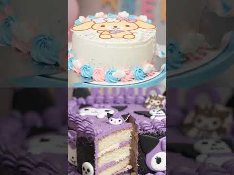 Birthday cake cinnamoroll and kuromi #happybirthday #sanrio #kuromi #cinnamoroll