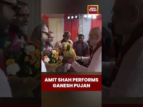 Amit Shah performs Ganesh pujan | #amitshah #ganpatibappamorya #ganpatipandal #bjpnews #modi