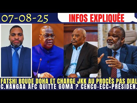 FATSHI BOUDE DOHA ET CHRGE JKK AU PROCÈS C.NANGAA AFC QUITTE GOMA ? CENCO/ECC+PRÉSID.DIALOG.INCLUSIF