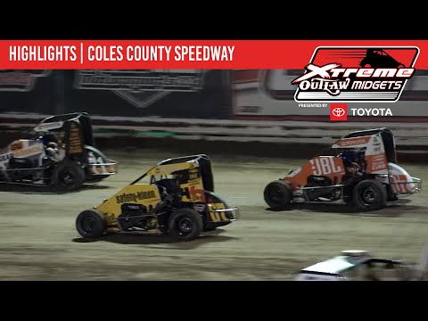 Xtreme Outlaw Midget Series Presented by Toyota | Coles County Speedway | May 31, 2024 | HIGHLIGHTS - dirt track racing video image