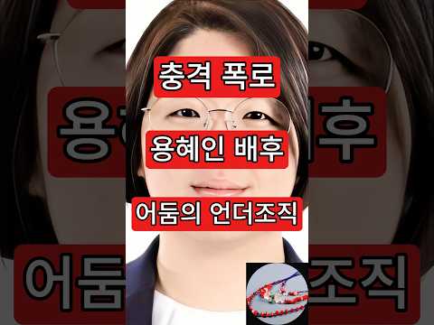 <strong>충격폭로</strong>. 용혜인 배후. 어둠의 언더조직