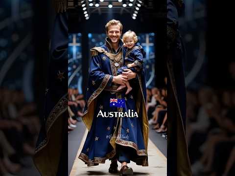 Father & Son Showcase Ancient Royal Fashion on Luxury Catwalk👑 #shorts #aiart