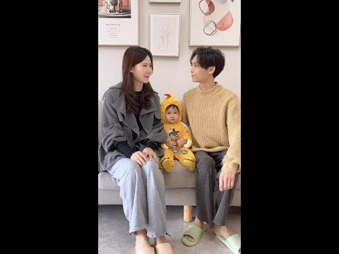 肉橙：晚飯都不用吃了，被你們的狗糧喂飽了🤮#親子 #秀恩愛 #萌娃