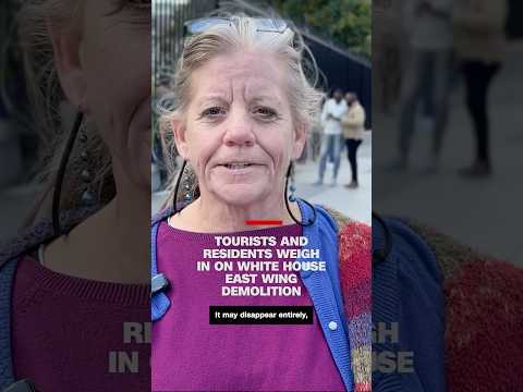 Tourists and residents weigh in on White House East Wing demolition