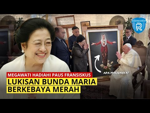 Megawati Bertemu Paus Fransiskus Serahkan Lukisan Bunda Maria Berkebaya