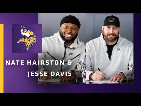 Nate Hairston and Jesse Davis Sign Contracts and Officially Become Vikings video clip