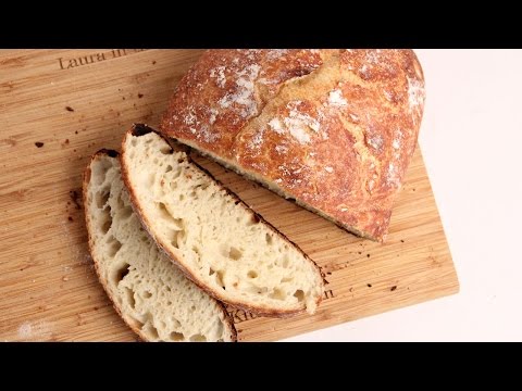 No-Knead Rustic Bread Recipe - Laura Vitale - Laura in the Kitchen Episode 1025 - UCNbngWUqL2eqRw12yAwcICg