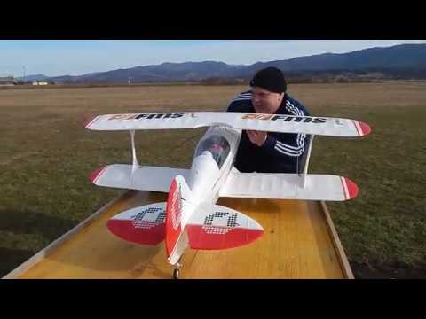 FMS Pitts Ultimate Sport Bi-Plane 1400mm Maiden flight - UC3RiLWyCkZnZs-190h_ovyA