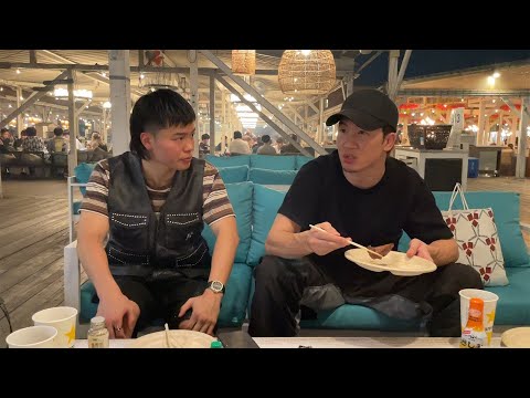 天心と祝勝会BBQした