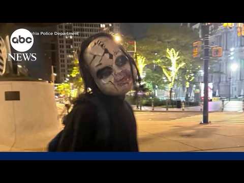 费城警方紧急搜捕戴面具恐吓行人的男子
