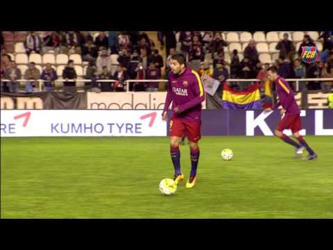 Luis SuÃ¡rez, warm up skills (Rayo Vallecano - FC Barcelona)