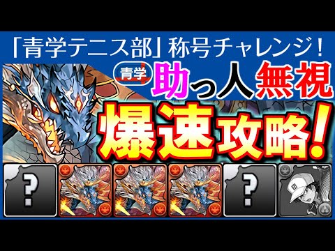 【助っ人無視】ずらしのみで称号獲得!!お手軽シヴァドラ編成を2パターン紹介!!～新テニスの王子様コラボ 称号チャレンジ～【パズドラ】