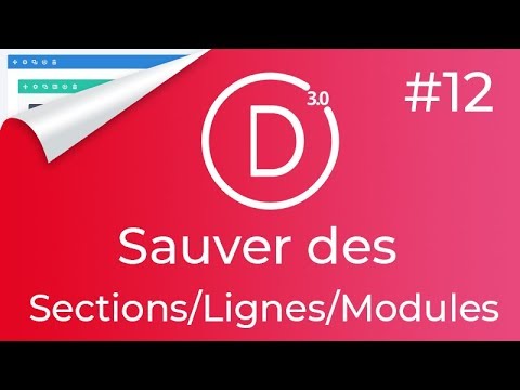 #DIVI 12 - Sauver les sections d