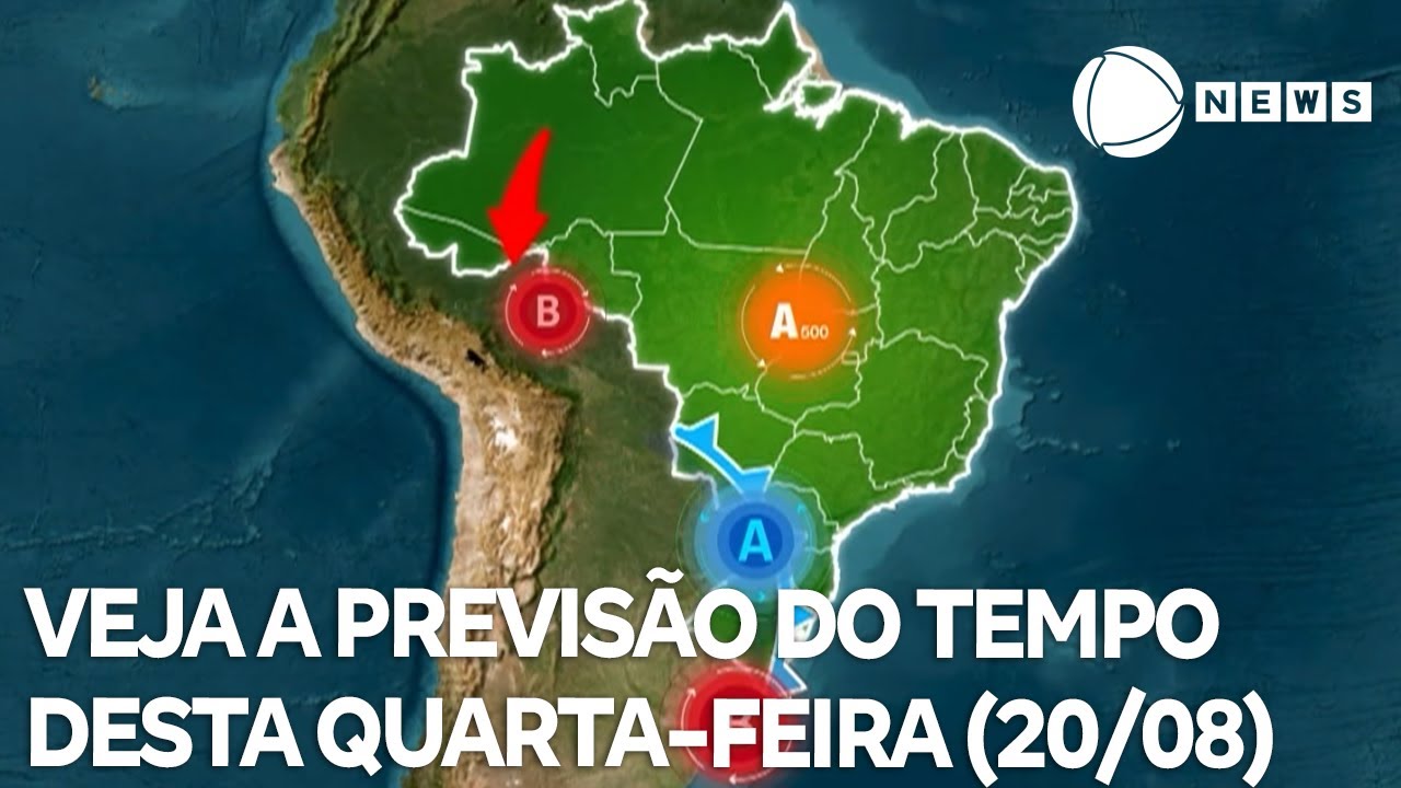 Confira a previsão do tempo para terça-feira (20/08)