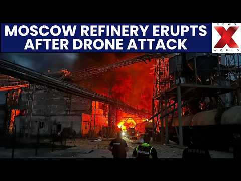 Moscow Oil Refinery Ablaze After Massive Ukrainian Drone Attack Kills Two | NewsX World