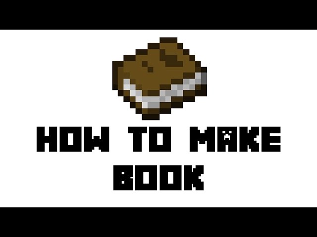 How To Make A Book In Minecraft (Minecraft Books Tutorial)