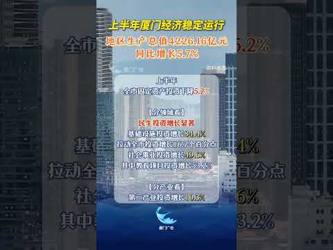 猫の動画サムネイル - 【大陸】上半年廈門經濟穩定運行
