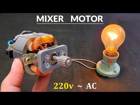 Make 220V AC Brushless Generator from Old Mixer Motor ( Universal Motor )  - Project Idea 2020