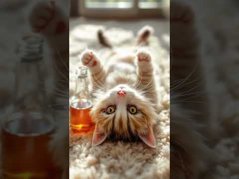 So cute! ❤ A cute kitten drinking milk from a bottle🍼, a warm moment, a leisurely life! やばすぎ!😱猫が。。。