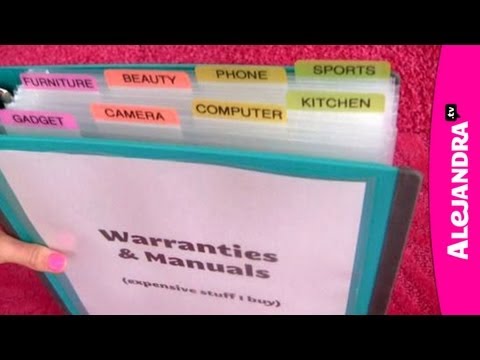 How to Organize Warranties, Manuals & Receipts - UCcvu0uB6SzugED_5FEC7Z0Q