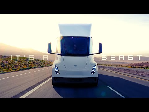 Tesla Electric Semi Truck⚡With 500miles 