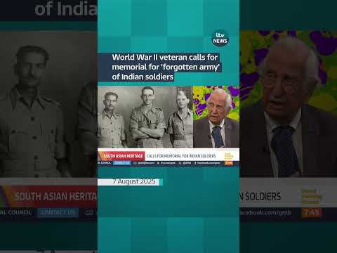 World War II veteran calls for a memorial to the Indians soldiers who fought for Britain | ITV News